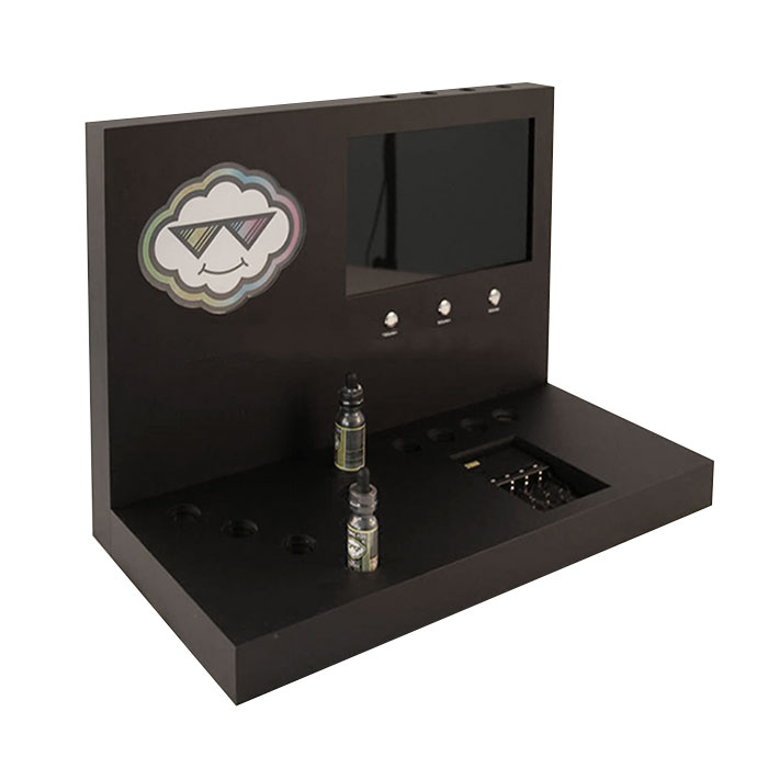 臺面亞克力煙油架定制 黑色亞克力展示架