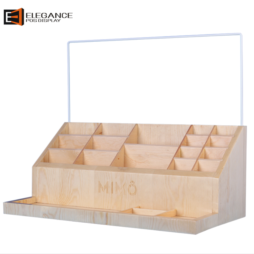 商場柜臺天然木玻璃瓶展示架 商場柜臺天然木玻璃瓶展示架